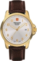 Swiss Alpine Military Miesten kello 7011.1512 Classic Hopea/Nahka