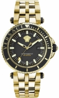 Versace Miesten kello VEAK00618 V Race Diver Musta/Kullansävytetty