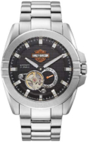 Bulova Miesten kello 76A166 Harley-Davidson Musta/Teräs Ø44 mm