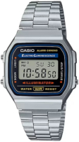 Casio Miesten kello A168WA-1WDF Classic LCD/Teräs Ø36 mm