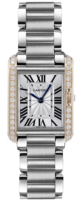 Cartier Tank Anglaise Naisten kello W3TA0002 Hopea/Teräs