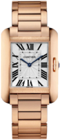 Cartier Tank Anglaise Naisten kello W5310041 Hopea/18K punakultaa