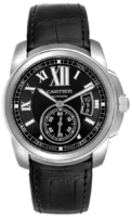 Cartier Miesten kello W7100041 Calibre de Musta/Nahka Ø42 mm