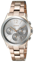 DKNY Chronograph Naisten kello NY2453 Hopea/Punakultasävyinen Ø37 mm