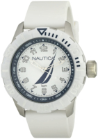 Nautica Miesten kello NAI08504G Valkoinen/Kumi Ø44 mm