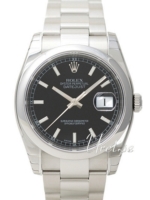 Rolex Miesten kello 116200-0059 Datejust Steel Musta/Teräs Ø36 mm