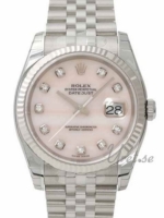 Rolex Miesten kello 116234-0104 Datejust Steel Valkoinen/Teräs Ø36